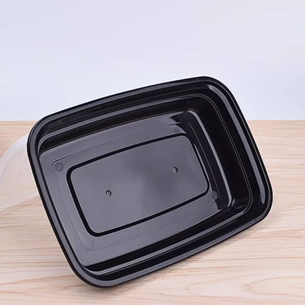 Fast Food Packaging Lunch Box Transparent Black Takeout
